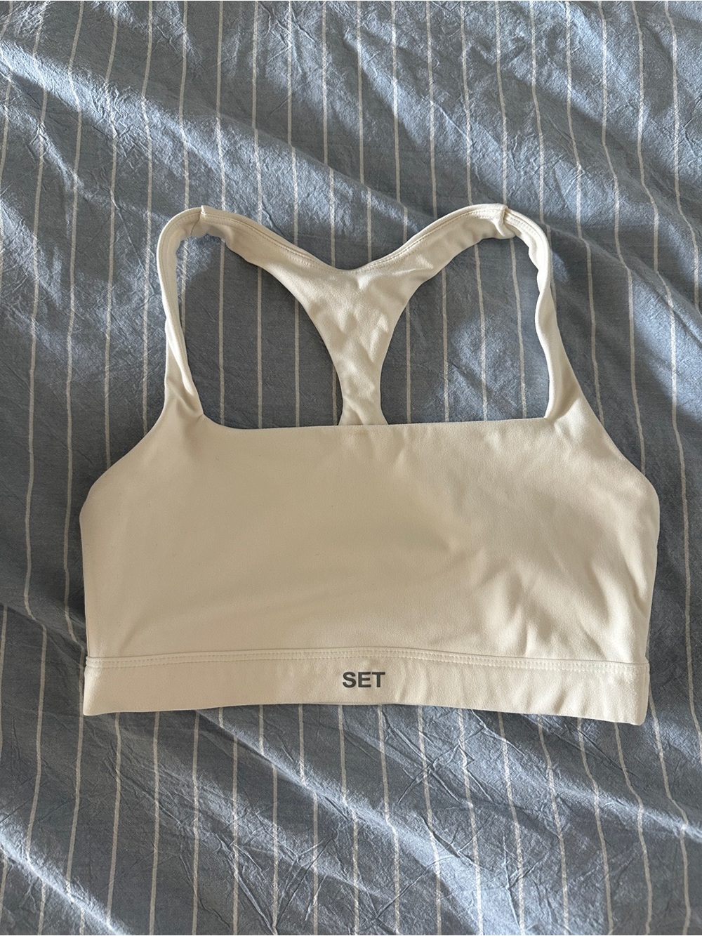 Set Active Off White Racerback Bra